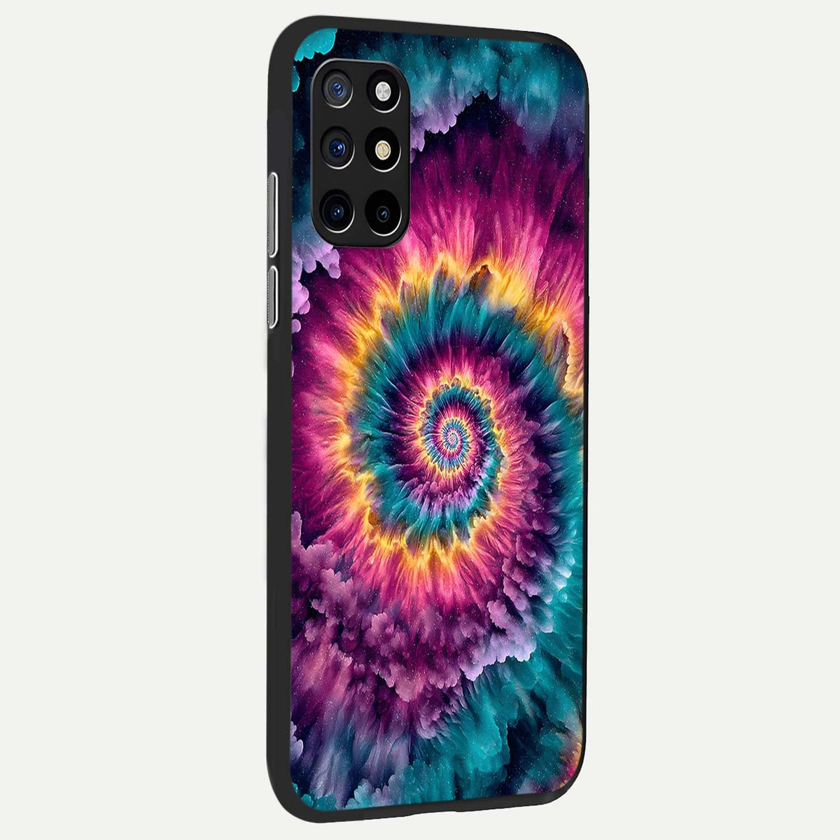 Galactic Spiral Burst back cover For OnePlus 8T slim fit glass case with vibrant aesthetic design