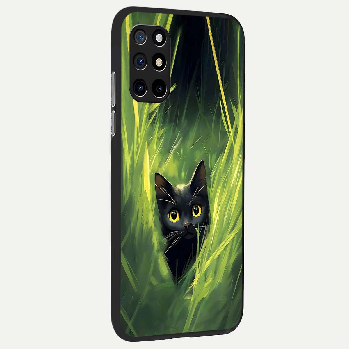 Hidden Cat Whisper back cover For OnePlus 8T slim fit glass case with vibrant aesthetic design