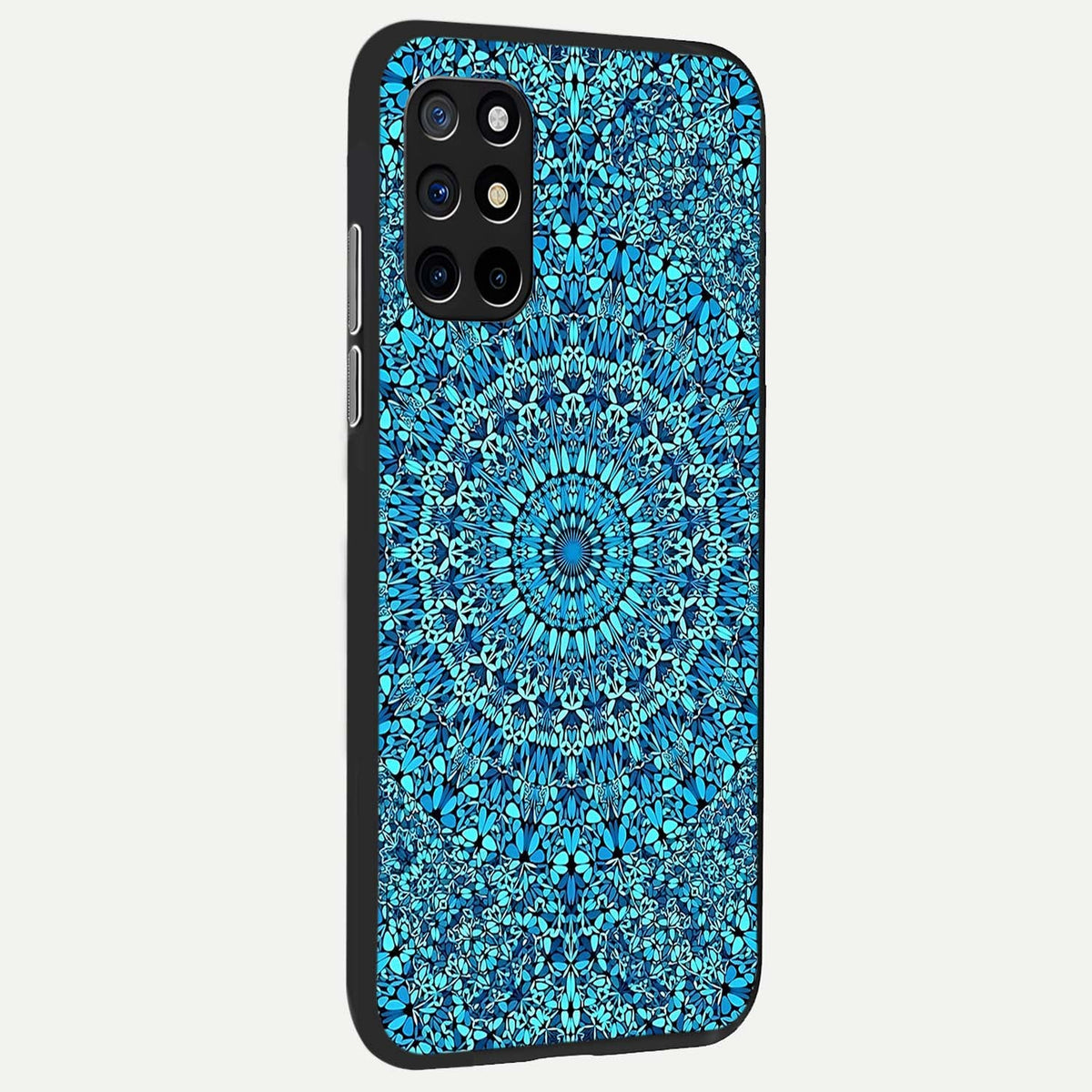 Ocean Bloom Mandala back cover For OnePlus 8T slim fit glass case with vibrant aesthetic design