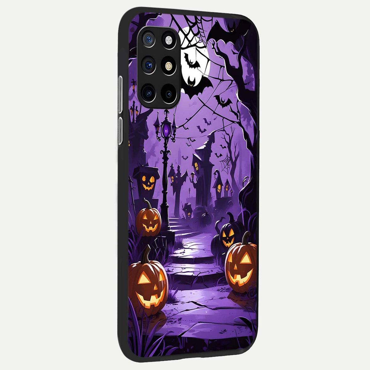 Pumpkin Patch Halloween back cover For OnePlus 8T slim fit glass case with vibrant aesthetic design