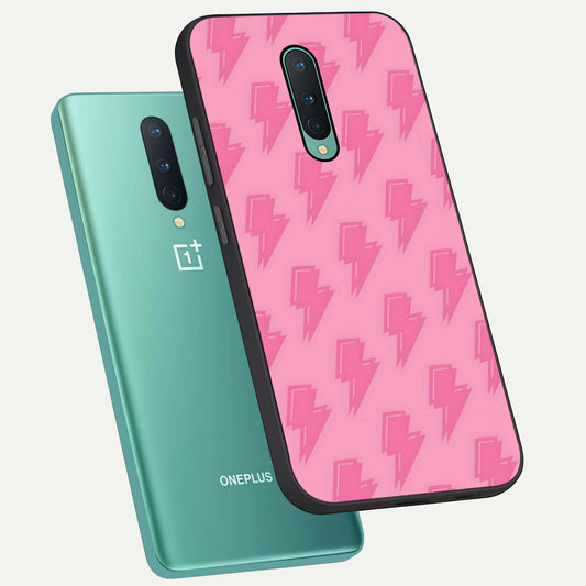 Pink Moo Magic phone case For OnePlus 8 showing premium glass back cover with detailed artwork