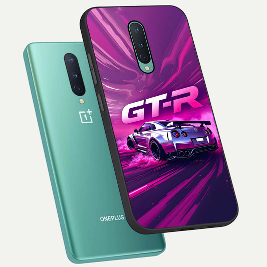 Speed Drift Legend phone case For OnePlus 8 showing premium glass back cover with detailed artwork
