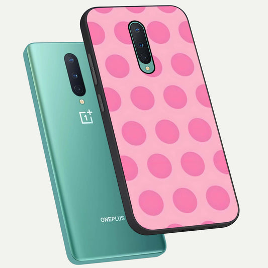 Sweet Dot Dreams phone case For OnePlus 8 showing premium glass back cover with detailed artwork