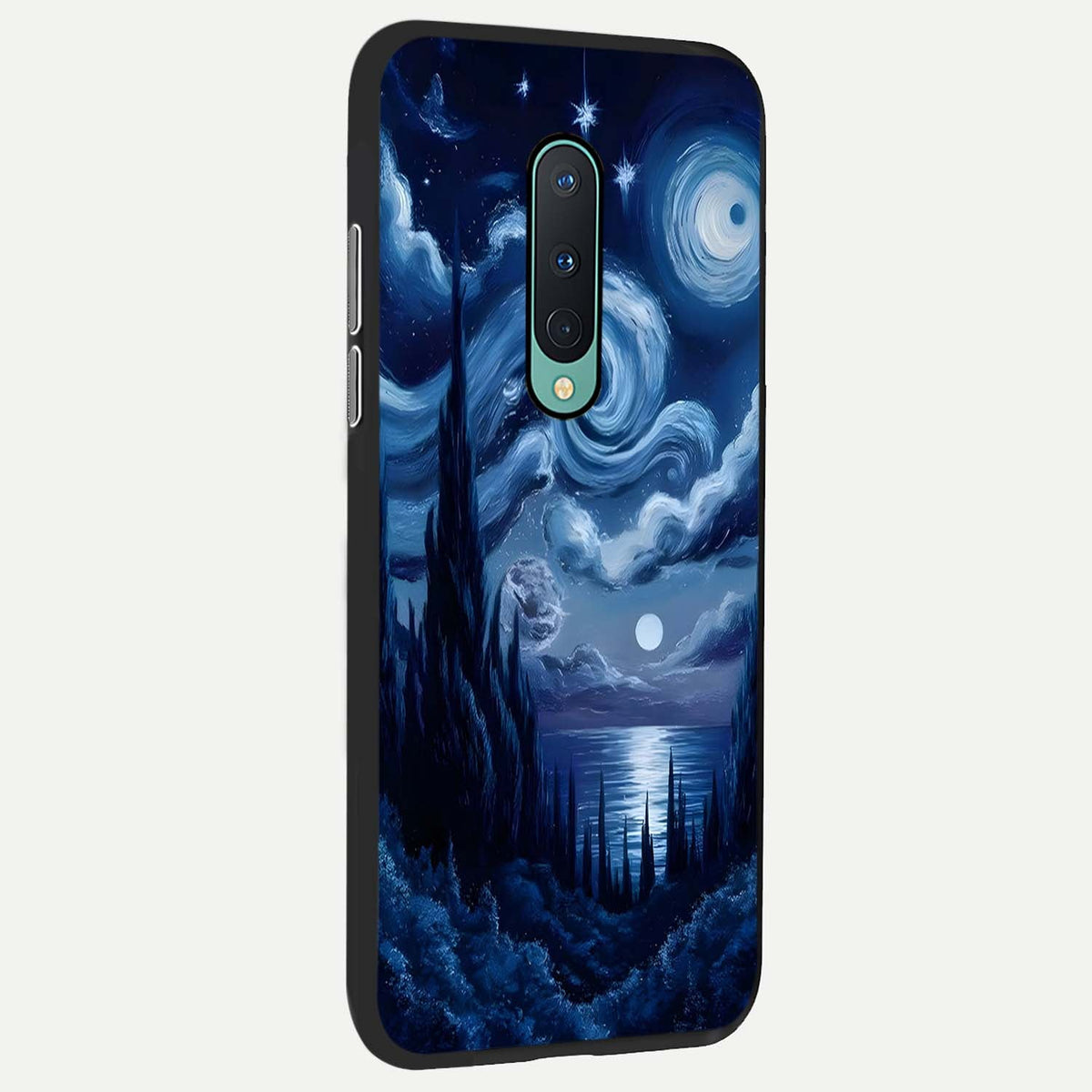 Celestial Dream Van Gogh back cover For OnePlus 8 slim fit glass case with vibrant aesthetic design