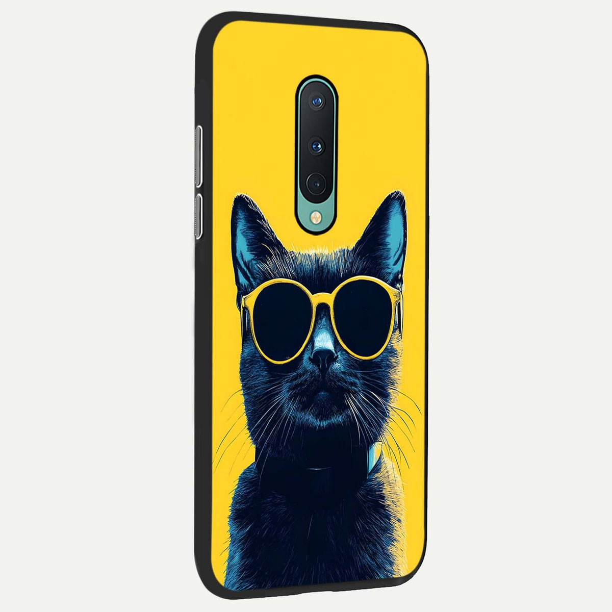 Cool Cat Vibes back cover For OnePlus 8 slim fit glass case with vibrant aesthetic design