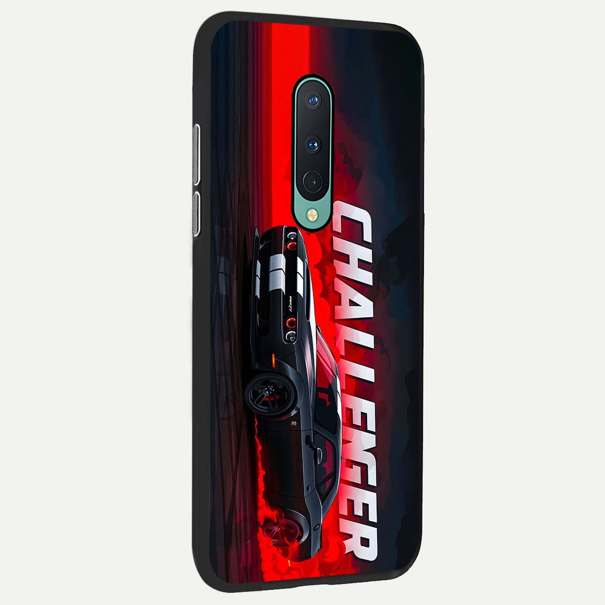 Crimson Challenger Fury back cover For OnePlus 8 slim fit glass case with vibrant aesthetic design