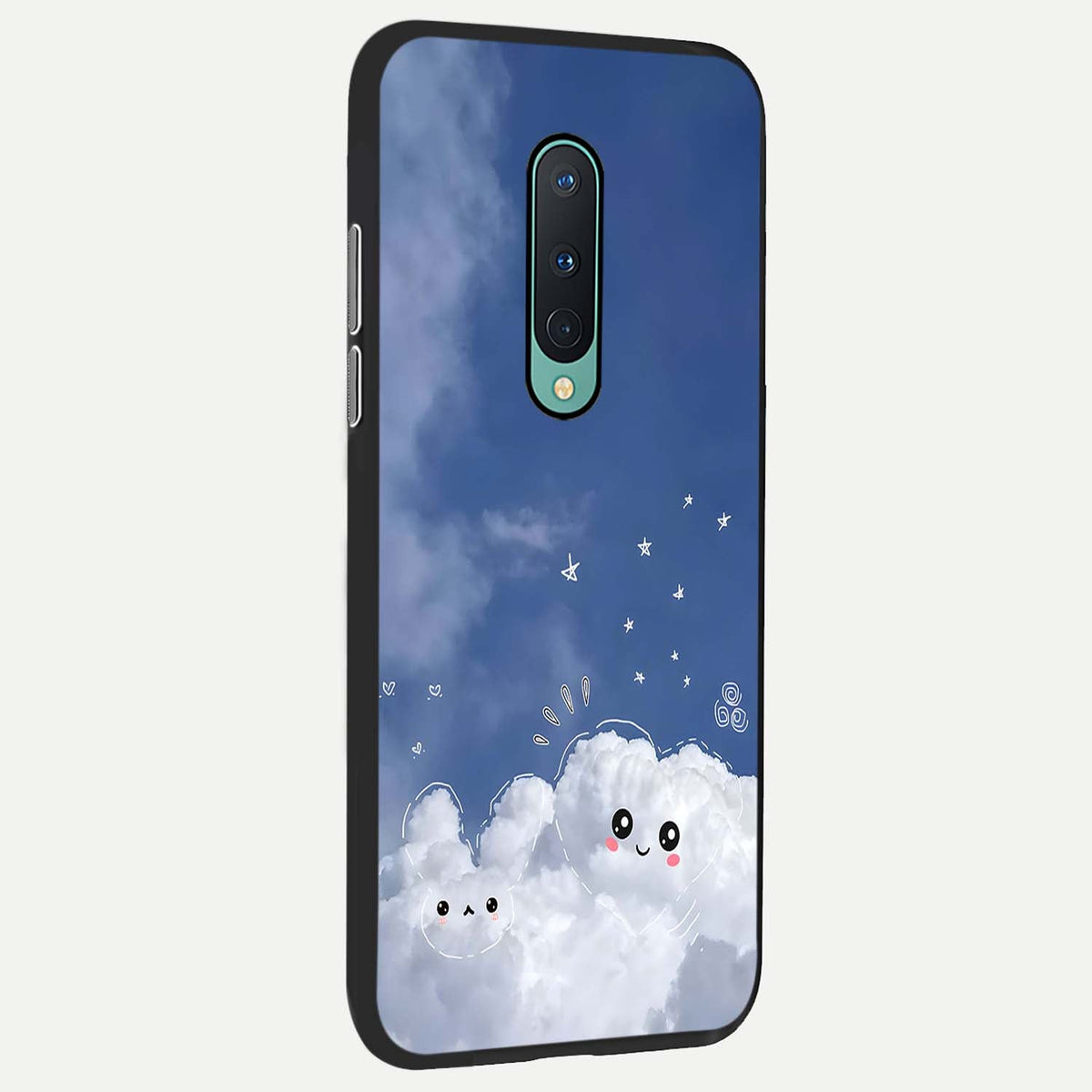 Cute Blossom Cloud back cover For OnePlus 8 slim fit glass case with vibrant aesthetic design