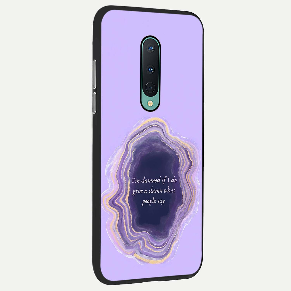 Damned People Quote back cover For OnePlus 8 slim fit glass case with vibrant aesthetic design
