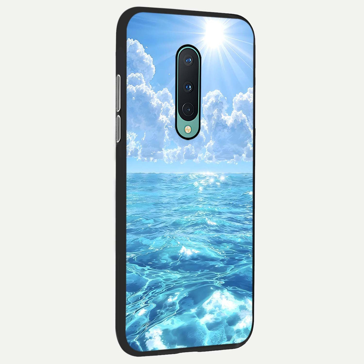 Endless Ocean Horizon back cover For OnePlus 8 slim fit glass case with vibrant aesthetic design