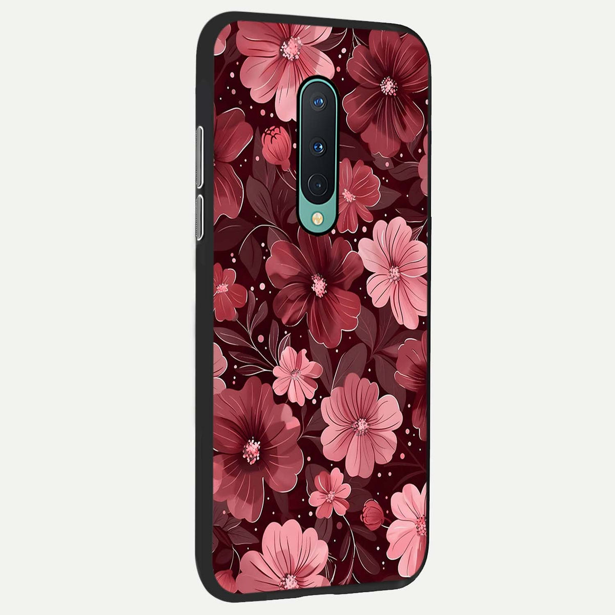 Flower Blush Bloom back cover For OnePlus 8 slim fit glass case with vibrant aesthetic design