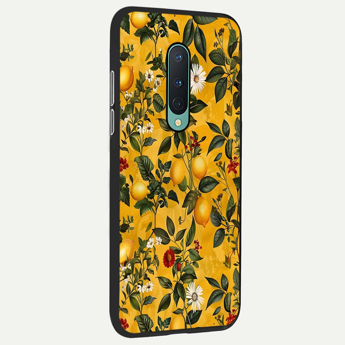 Golden Lemon Field back cover For OnePlus 8 slim fit glass case with vibrant aesthetic design
