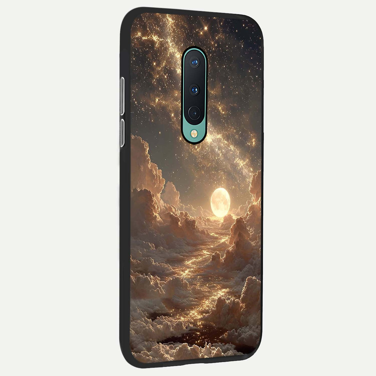 Golden Sky Dream back cover For OnePlus 8 slim fit glass case with vibrant aesthetic design