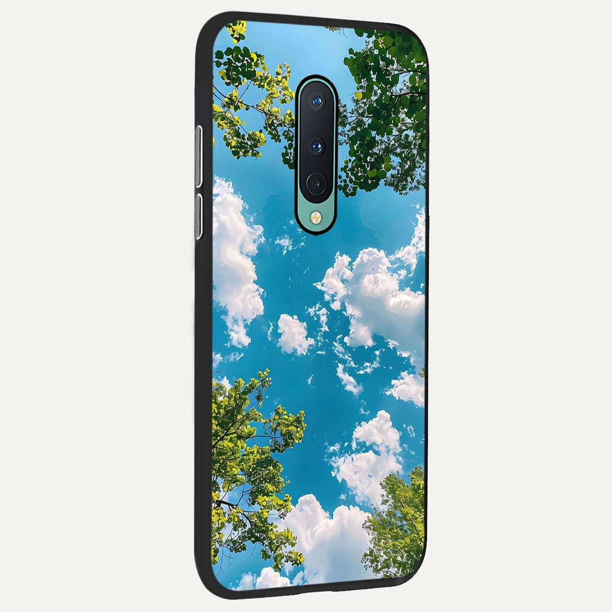 Green Moon Energy back cover For OnePlus 8 slim fit glass case with vibrant aesthetic design