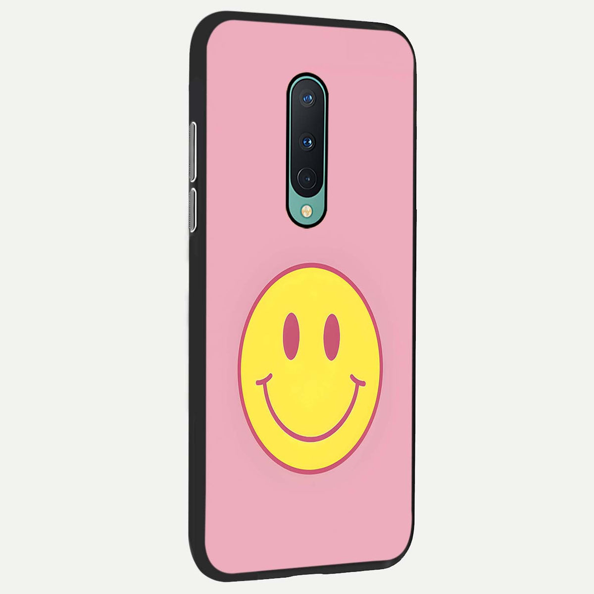 Happy Pink Mood back cover For OnePlus 8 slim fit glass case with vibrant aesthetic design