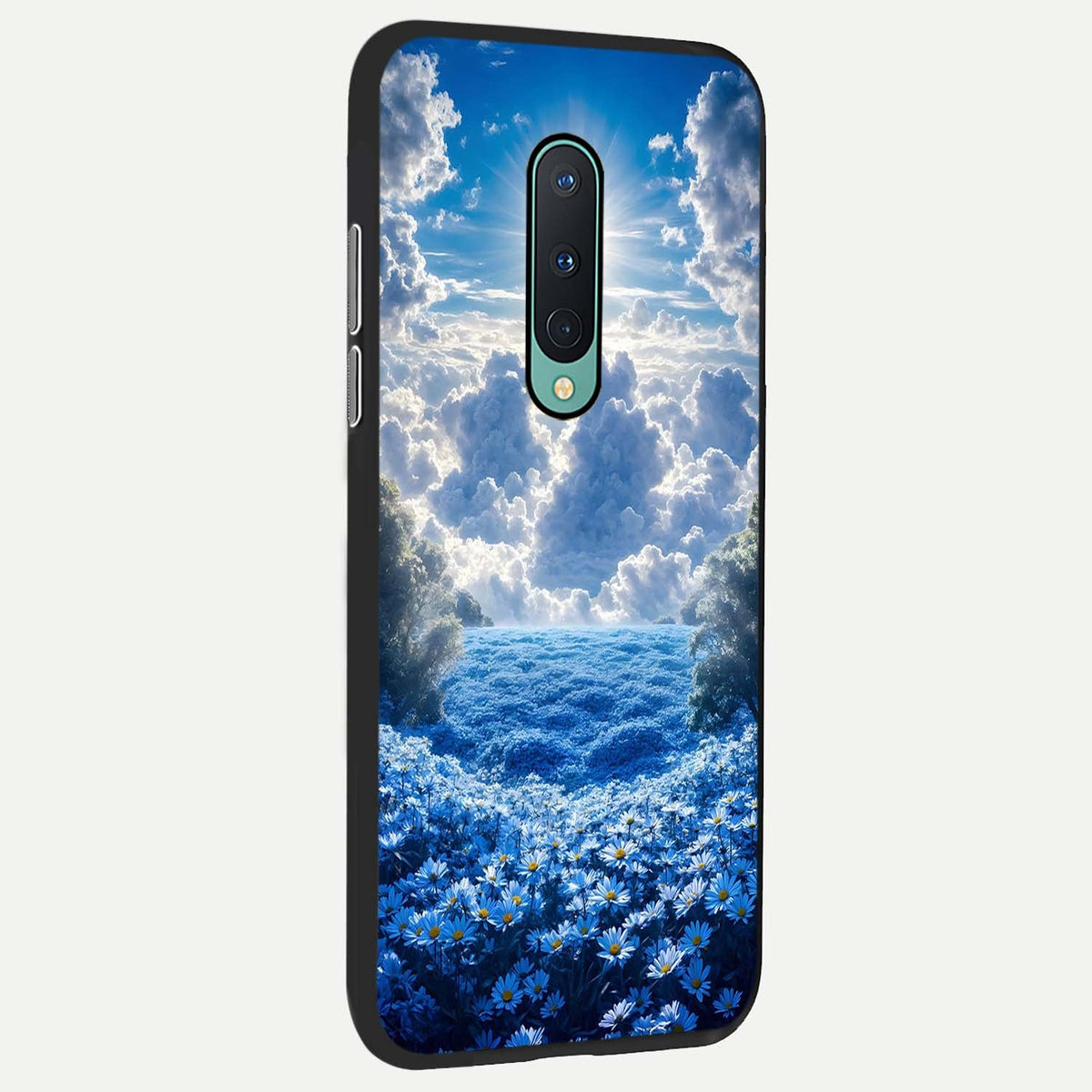 Heavenly Daisy Horizon back cover For OnePlus 8 slim fit glass case with vibrant aesthetic design