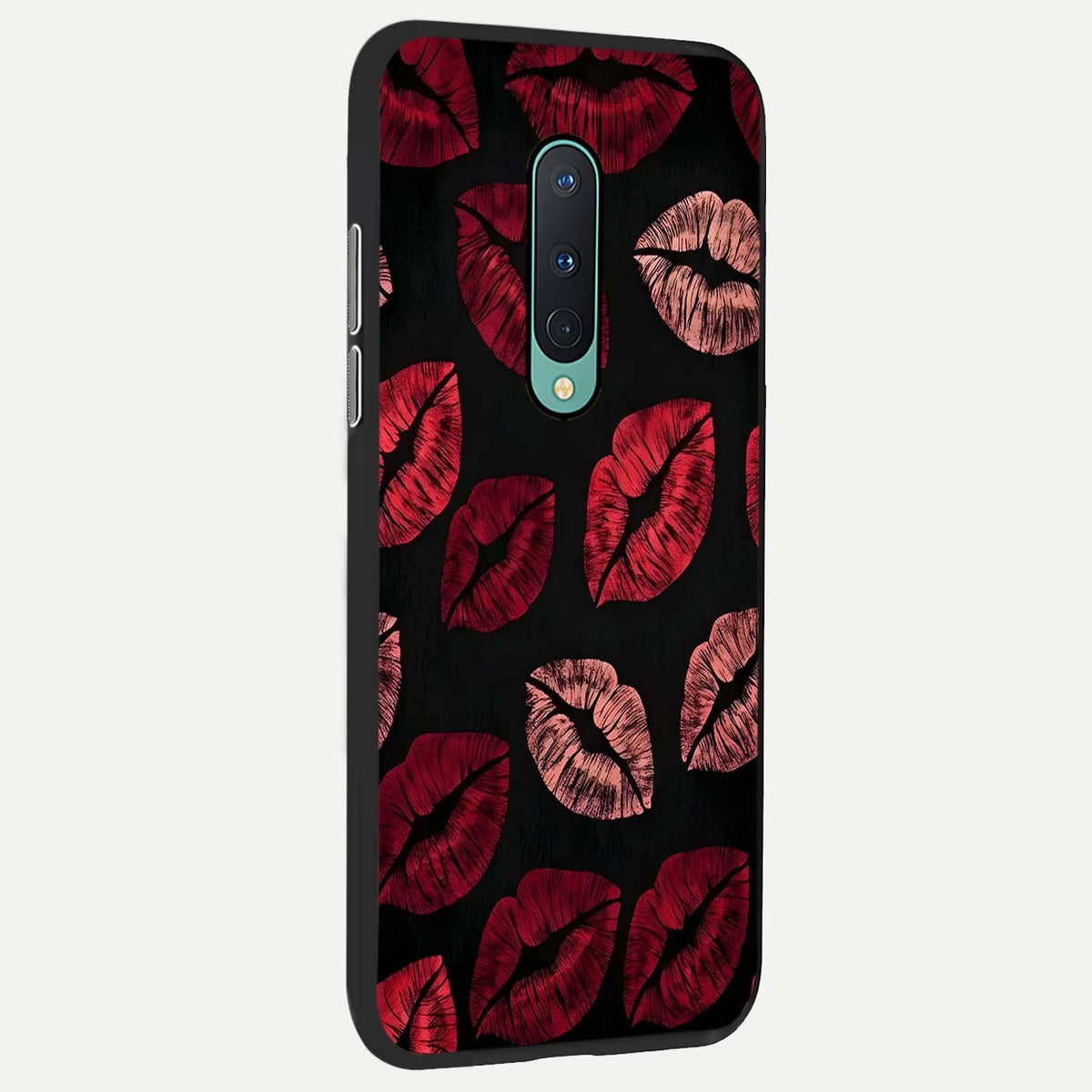 Midnight Kiss Love back cover For OnePlus 8 slim fit glass case with vibrant aesthetic design