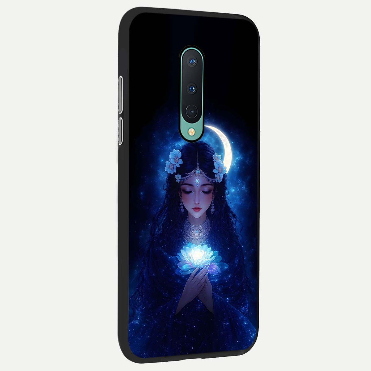 Mystic Moon Queen back cover For OnePlus 8 slim fit glass case with vibrant aesthetic design