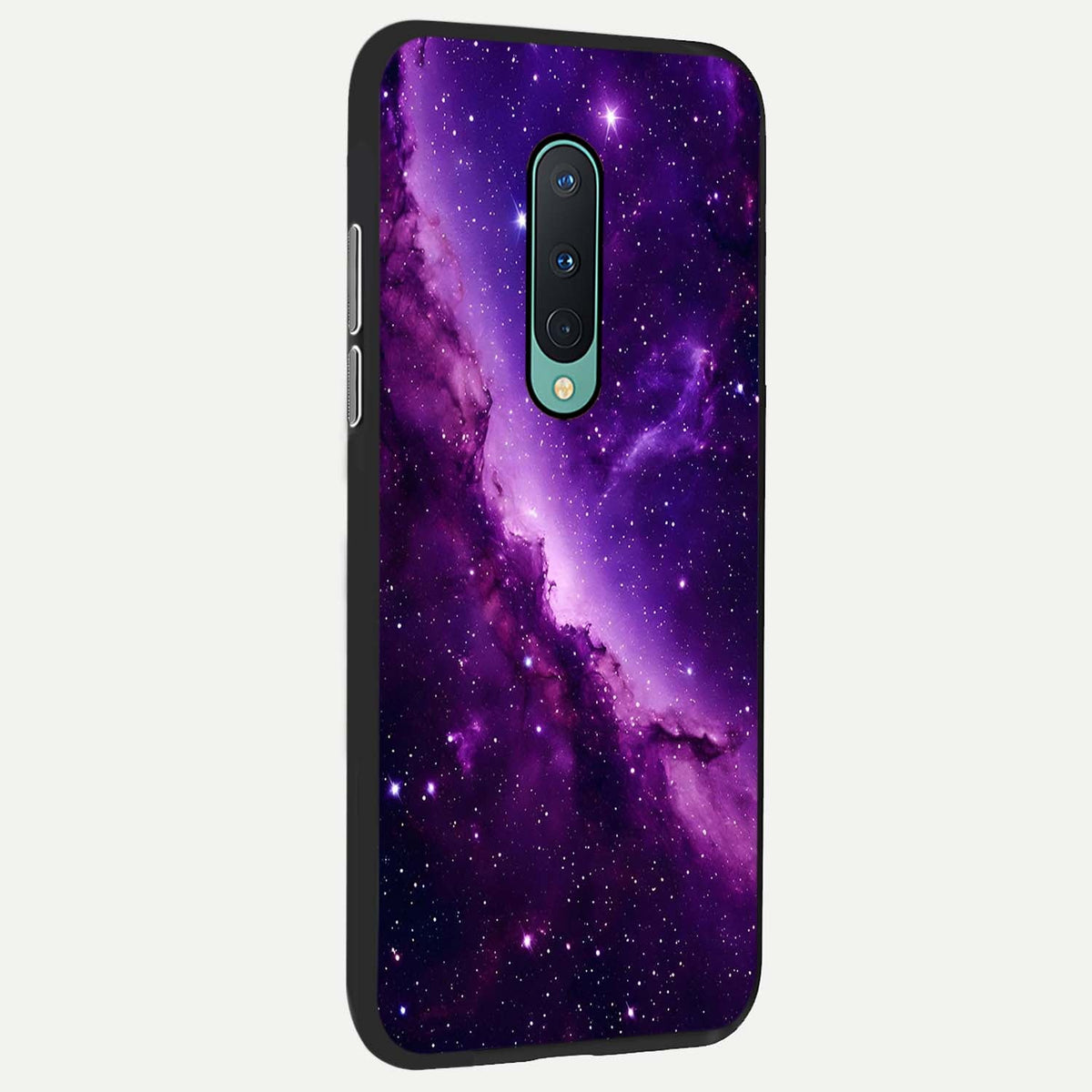 Purple Shade Sky back cover For OnePlus 8 slim fit glass case with vibrant aesthetic design