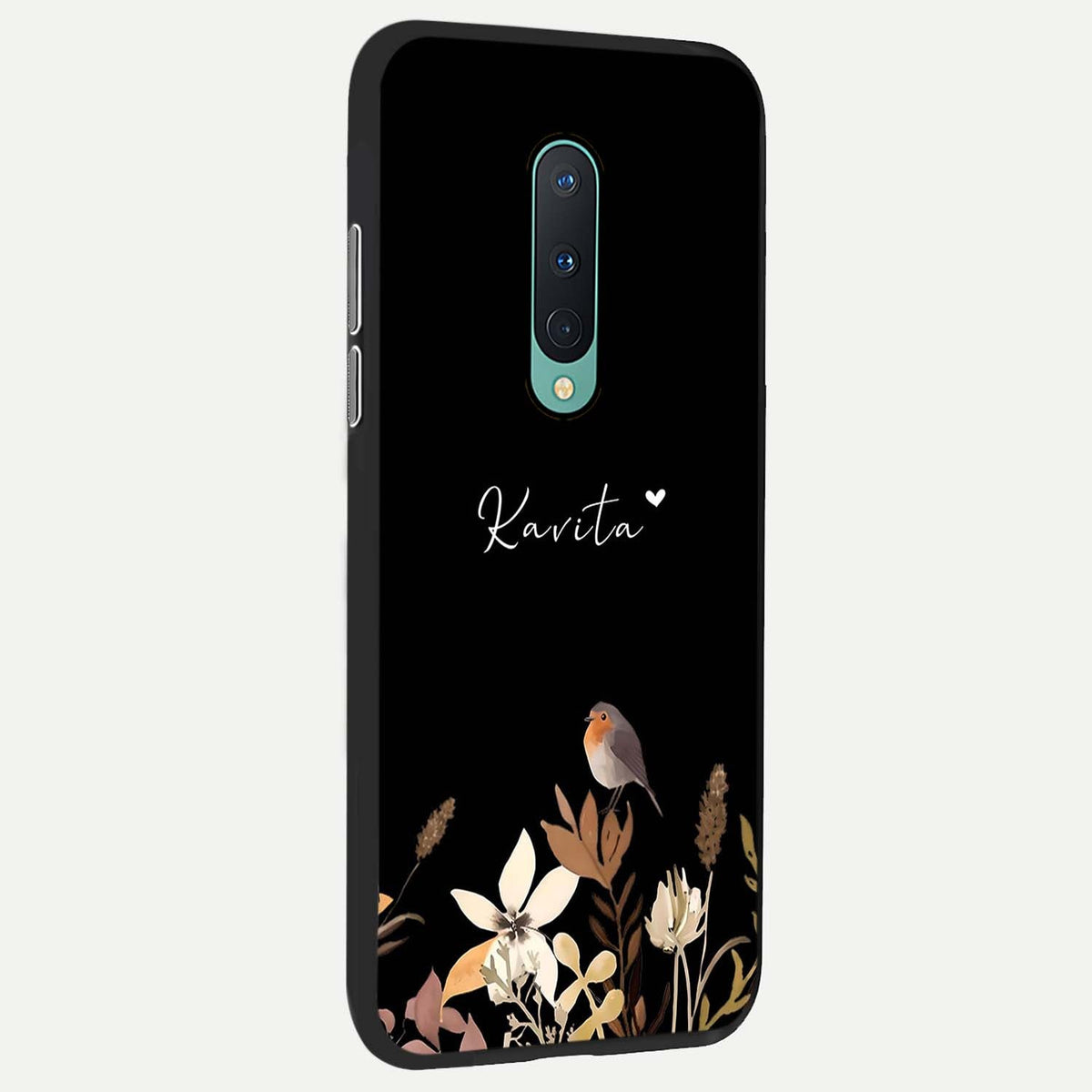 Quiet Garden Tune Custom Name back cover For OnePlus 8 slim fit glass case with vibrant aesthetic design