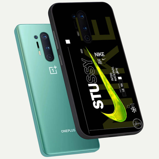 Neon Street Edition phone case For OnePlus 8 Pro showing premium glass back cover with detailed artwork