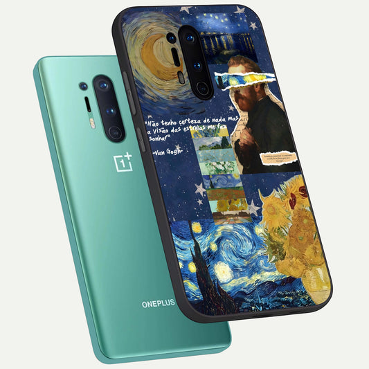 Starry Dream Vision phone case For OnePlus 8 Pro showing premium glass back cover with detailed artwork