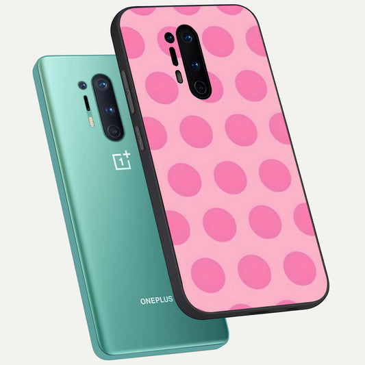 Sweet Dot Dreams phone case For OnePlus 8 Pro showing premium glass back cover with detailed artwork