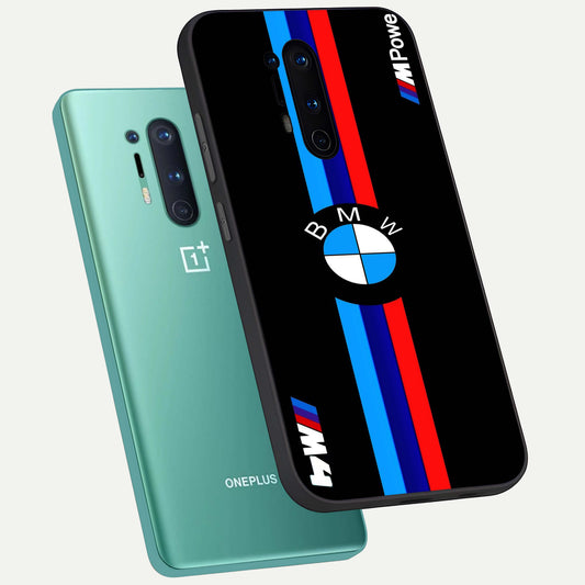 Turbo BMW Beast phone case For OnePlus 8 Pro showing premium glass back cover with detailed artwork