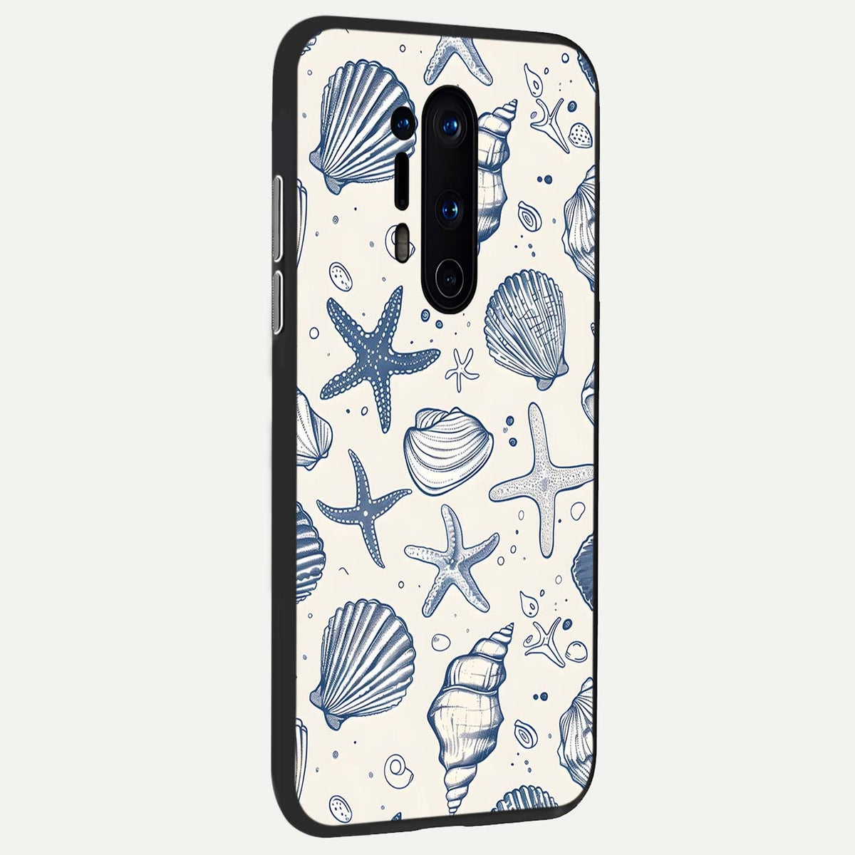 Blue Ocean Outline back cover For OnePlus 8 Pro slim fit glass case with vibrant aesthetic design