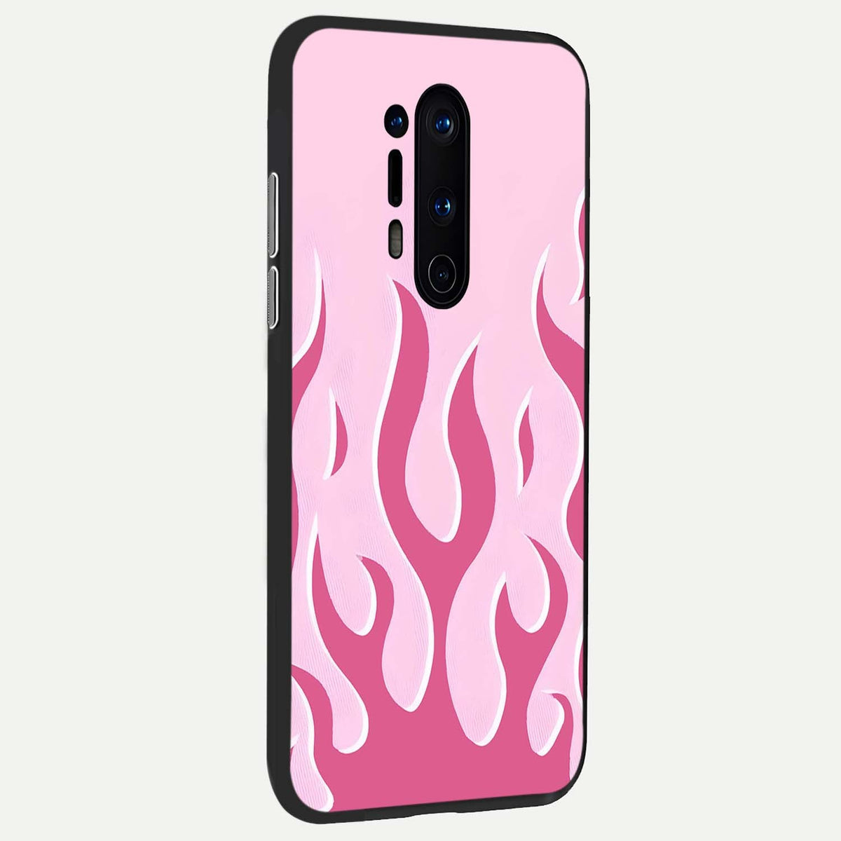 Blush Flame Energy back cover For OnePlus 8 Pro slim fit glass case with vibrant aesthetic design