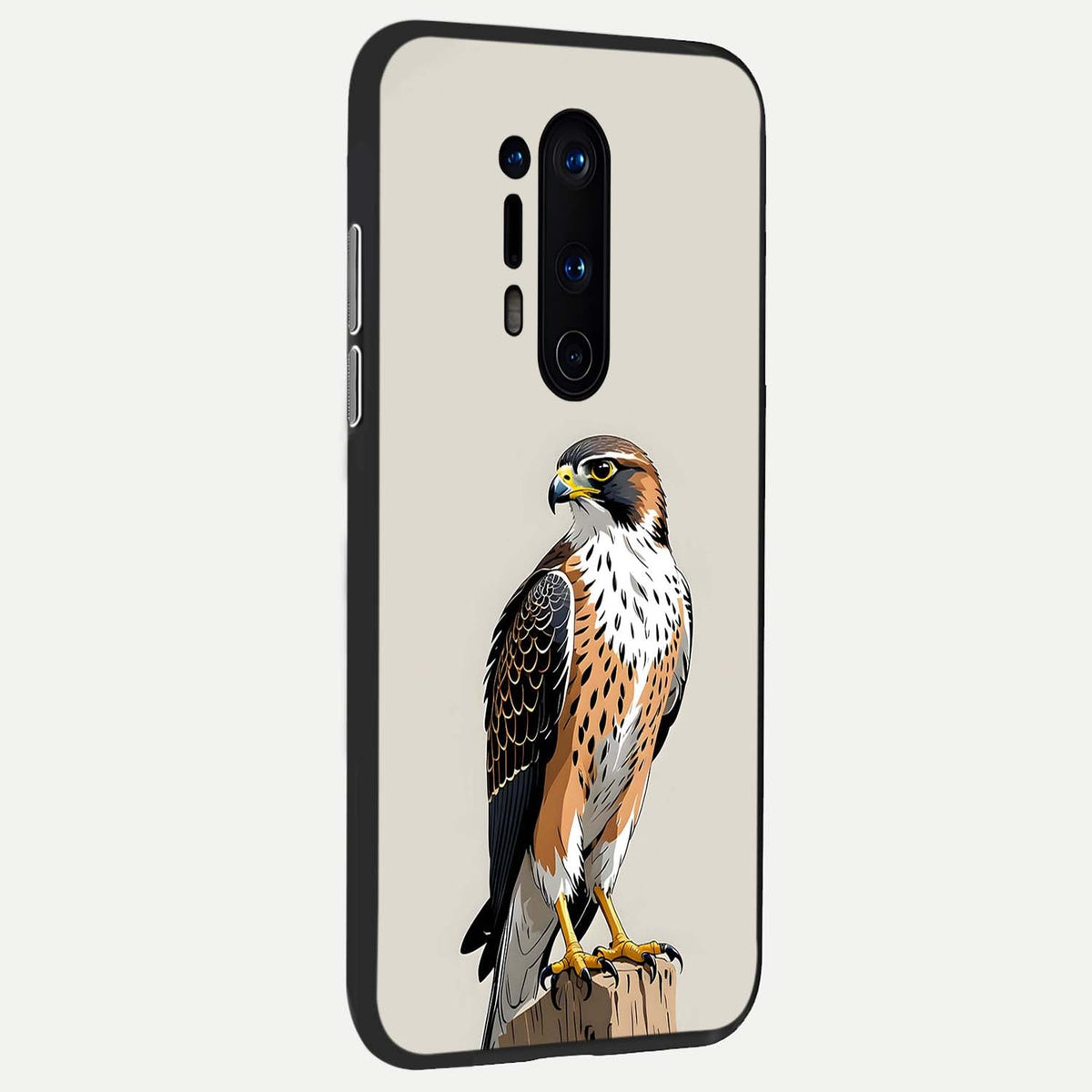 Clever Eagle back cover For OnePlus 8 Pro slim fit glass case with vibrant aesthetic design