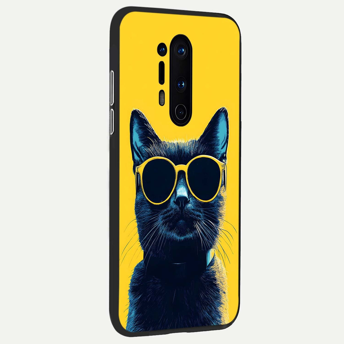 Cool Cat Vibes back cover For OnePlus 8 Pro slim fit glass case with vibrant aesthetic design