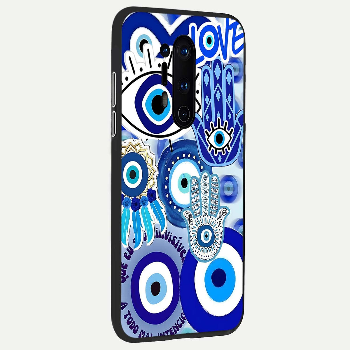 Evil Eyes Dream back cover For OnePlus 8 Pro slim fit glass case with vibrant aesthetic design