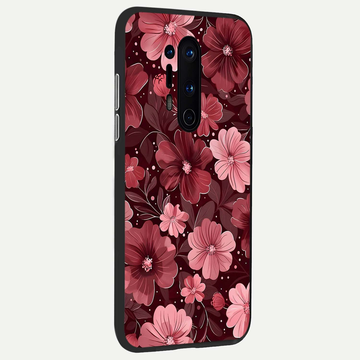 Flower Blush Bloom back cover For OnePlus 8 Pro slim fit glass case with vibrant aesthetic design