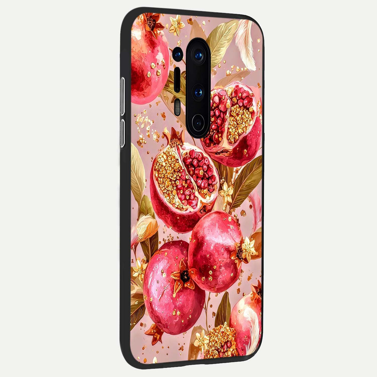 Golden Bloom Glow back cover For OnePlus 8 Pro slim fit glass case with vibrant aesthetic design