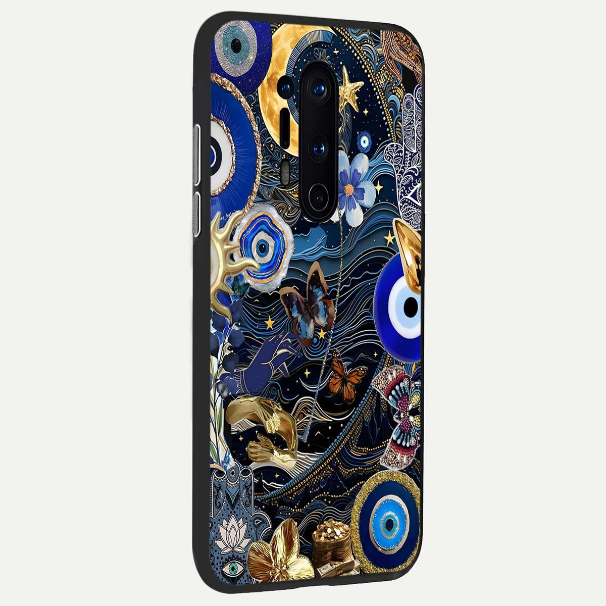 Golden Moon Magic back cover For OnePlus 8 Pro slim fit glass case with vibrant aesthetic design