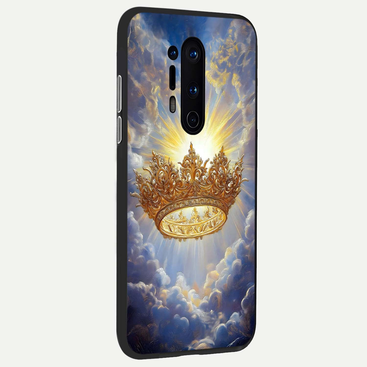 Heavenly Crown Light back cover For OnePlus 8 Pro slim fit glass case with vibrant aesthetic design