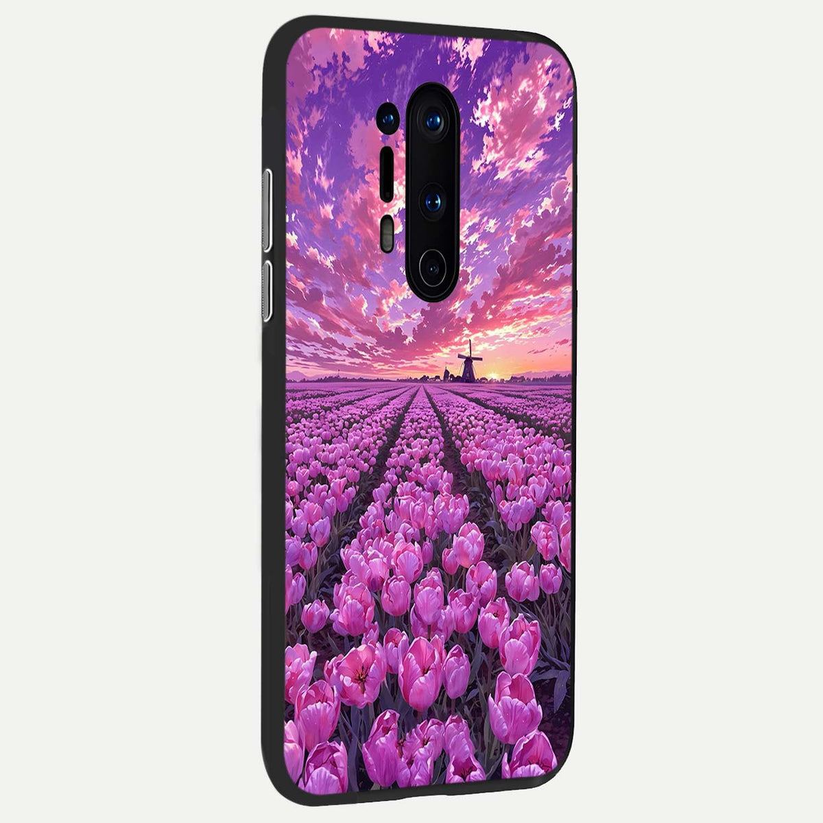 Lavender Dream Skies back cover For OnePlus 8 Pro slim fit glass case with vibrant aesthetic design
