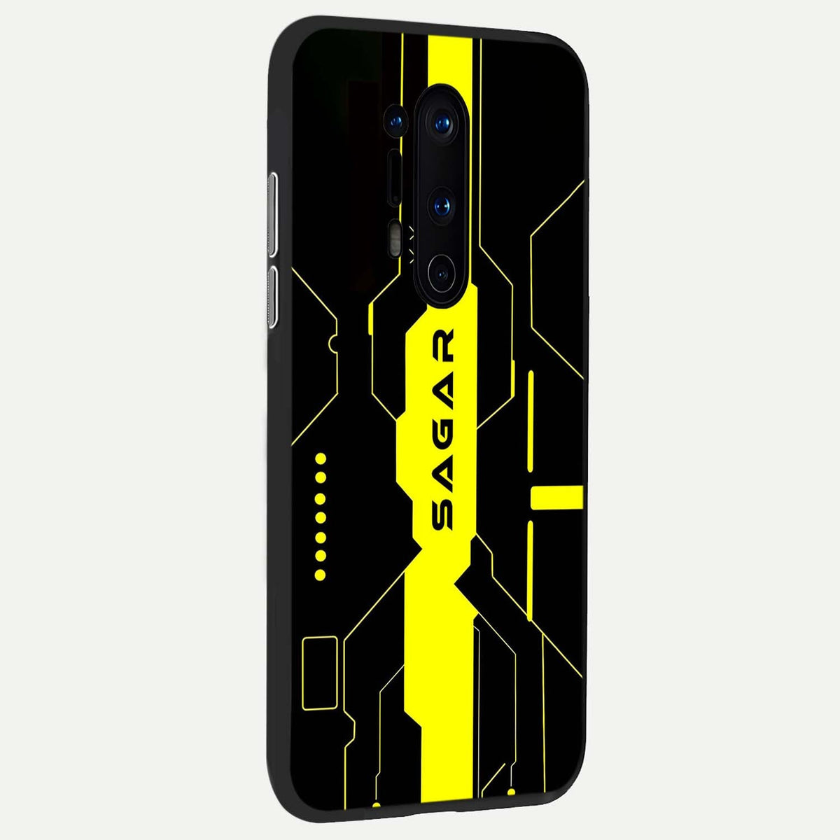 Neon CYBERPUNK Custom Name back cover For OnePlus 8 Pro slim fit glass case with vibrant aesthetic design