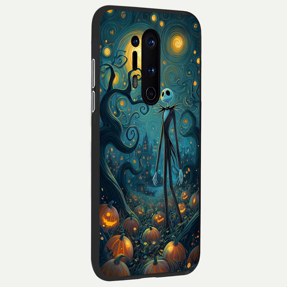 Pumpkin Moonlight Tale back cover For OnePlus 8 Pro slim fit glass case with vibrant aesthetic design