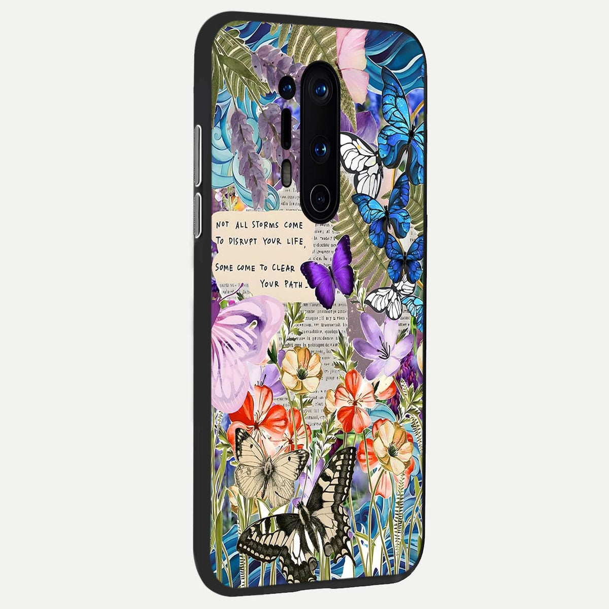 Storm Path Bloom back cover For OnePlus 8 Pro slim fit glass case with vibrant aesthetic design