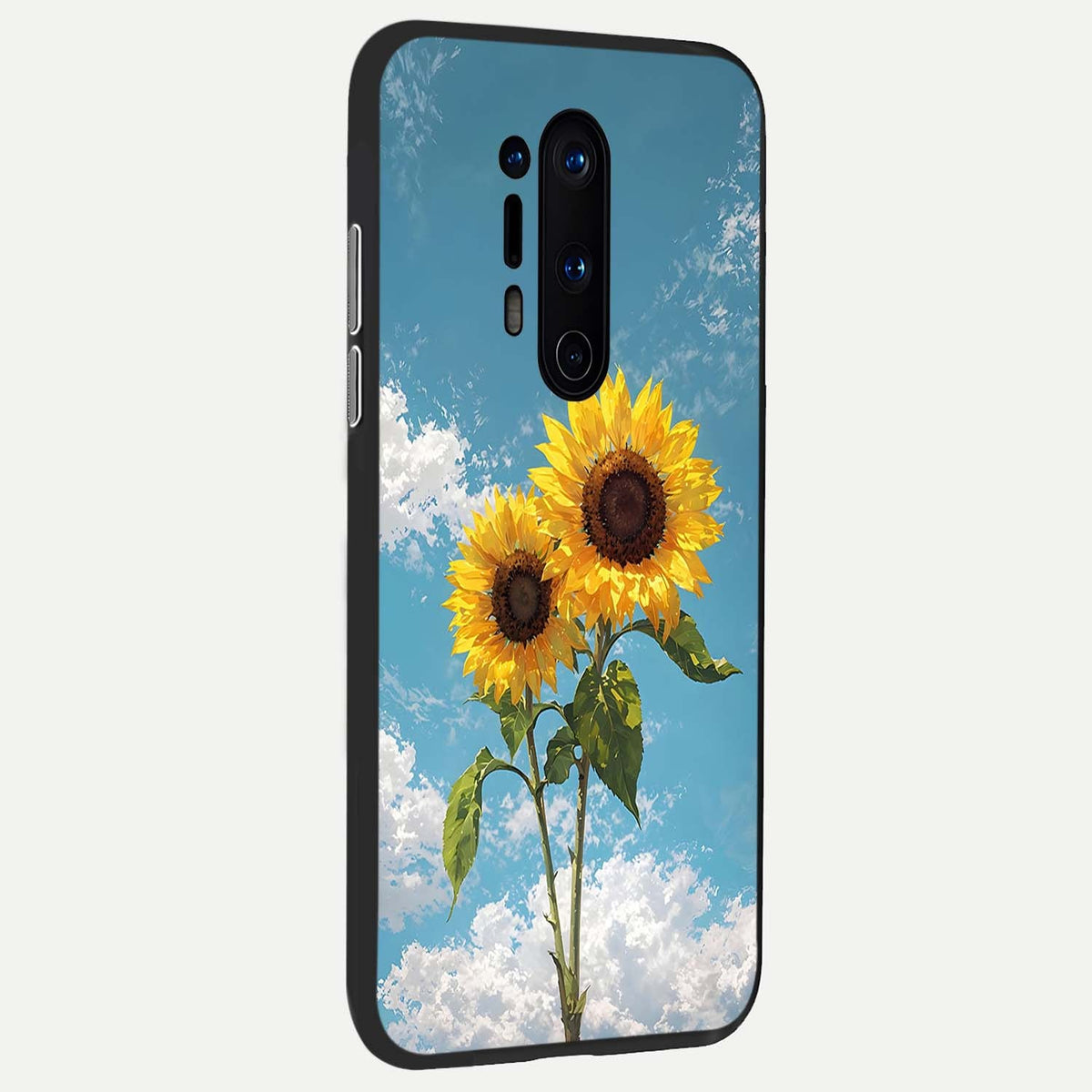 Sunlit Daisy Glow back cover For OnePlus 8 Pro slim fit glass case with vibrant aesthetic design