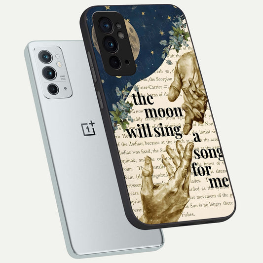 Aesthetic Divine phone case For OnePlus 9RT showing premium glass back cover with detailed artwork