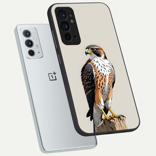 Clever Eagle phone case For OnePlus 9RT showing premium glass back cover with detailed artwork