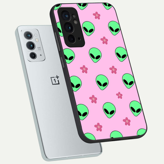 Cosmic Cute Crush phone case For OnePlus 9RT showing premium glass back cover with detailed artwork