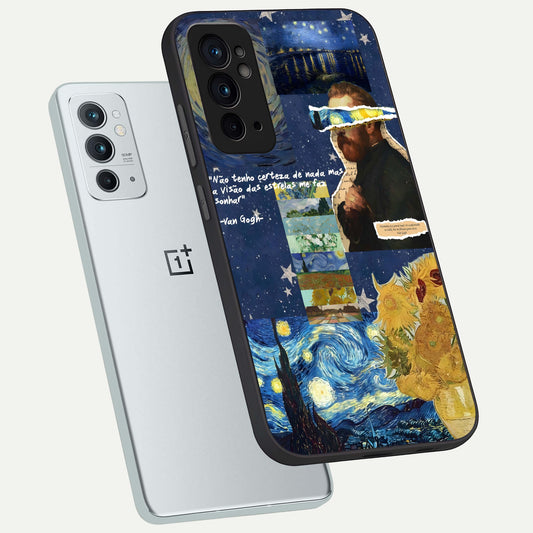 Starry Dream Vision phone case For OnePlus 9RT showing premium glass back cover with detailed artwork