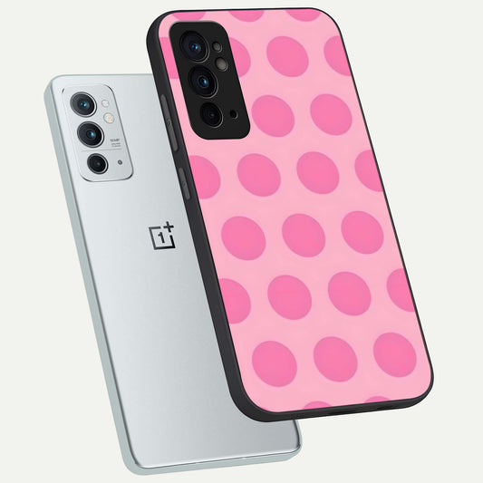 Sweet Dot Dreams phone case For OnePlus 9RT showing premium glass back cover with detailed artwork