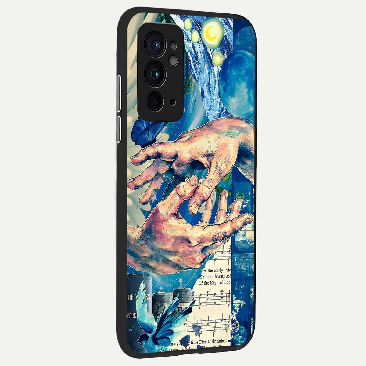 Aesthetic Divider back cover For OnePlus 9RT slim fit glass case with vibrant aesthetic design