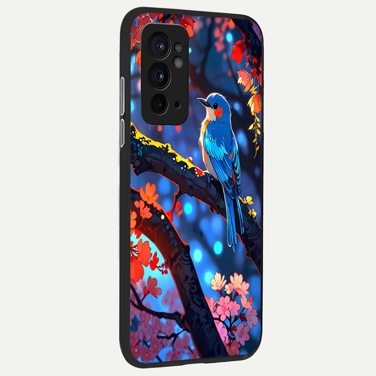 Blooming Water Drift back cover For OnePlus 9RT slim fit glass case with vibrant aesthetic design