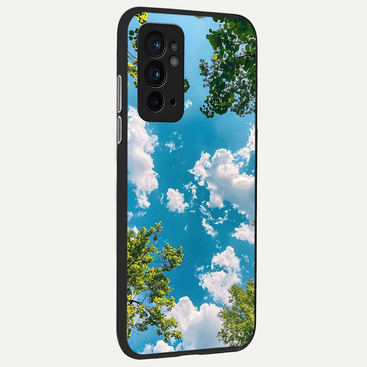 Green Moon Energy back cover For OnePlus 9RT slim fit glass case with vibrant aesthetic design