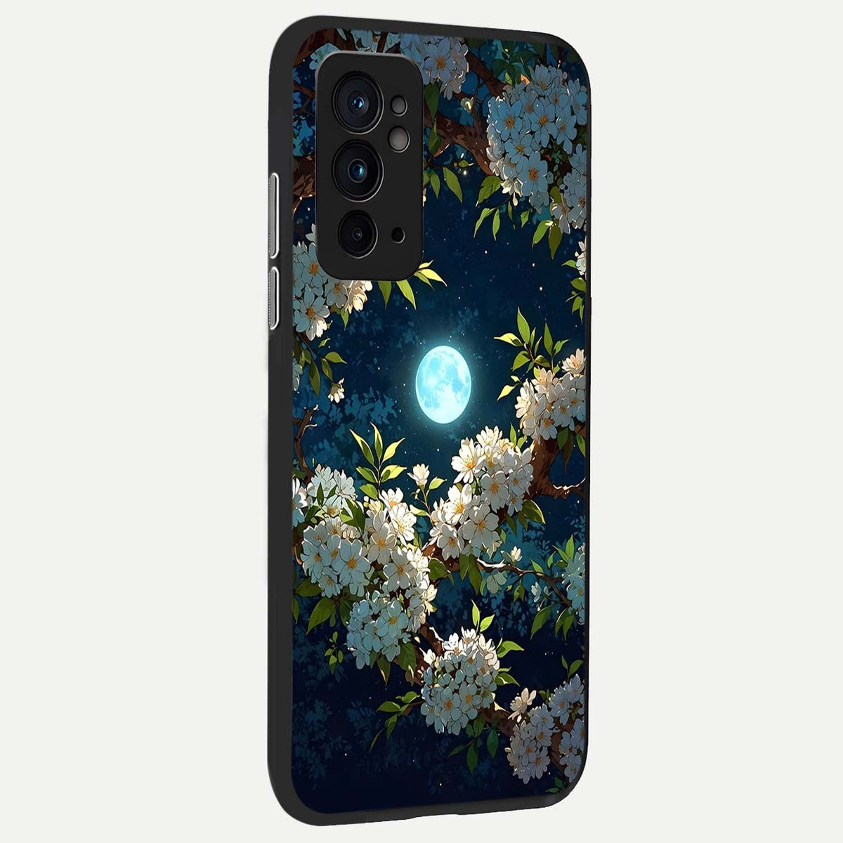 Moonlit Blossom Dream back cover For OnePlus 9RT slim fit glass case with vibrant aesthetic design